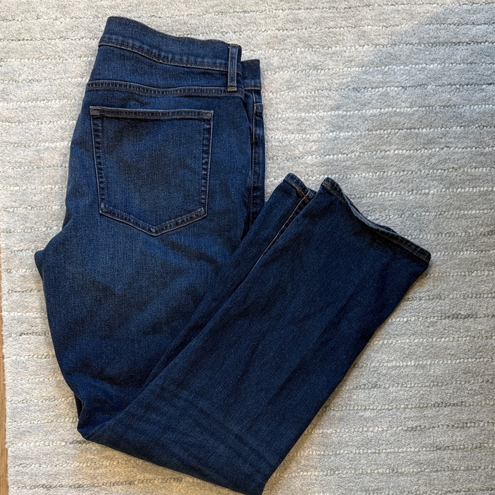 J. Crew Men's Straight Jeans - Dark Blue